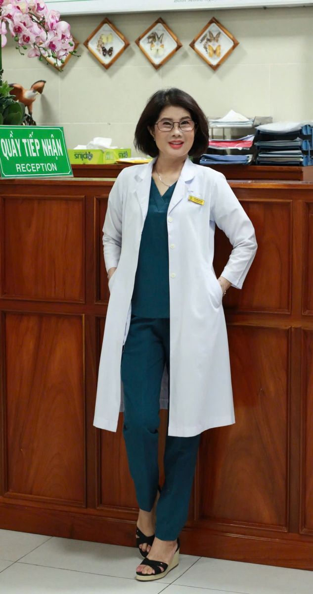 Bác sĩ Chuyên khoa II Lê Thị Mỹ Đạt thăm khám bệnh nhân